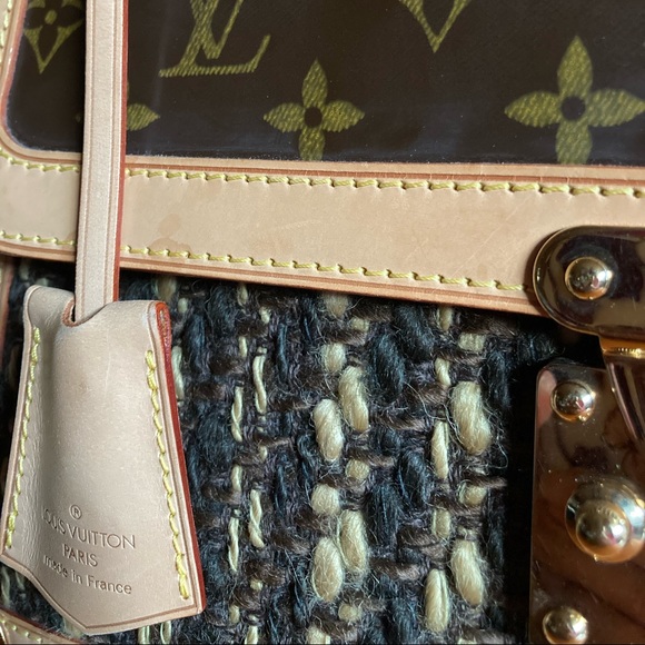 Rare Made in France Louis Vuitton handbag monogram ambre tweedy GM - Picture 16 of 16